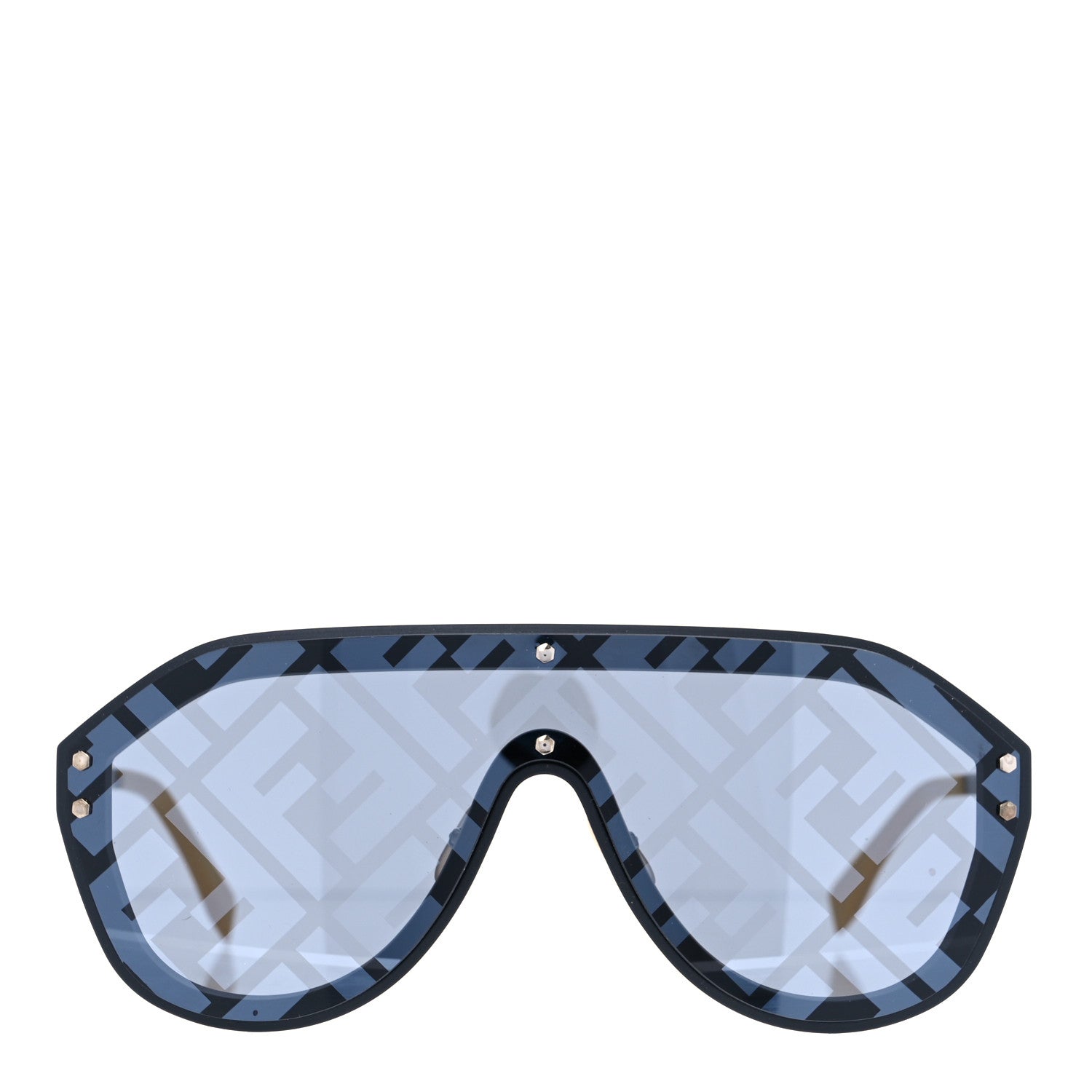 Fendi Rubber FF Fabulous Shield Sunglasses FF M0039/G/S Black Yellow 2 of 8