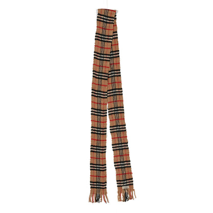 Burberry Cashmere Wool Vintage Check Scarf Fringe  Beige 4 of 8