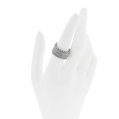 Tiffany Sterling Silver Somerset Mesh Ring 54 7 2 of 4