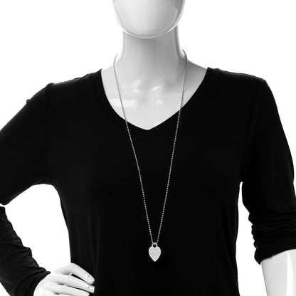 Tiffany Sterling Silver Long Return to Tiffany Heart Pendant Necklace 2 of 5