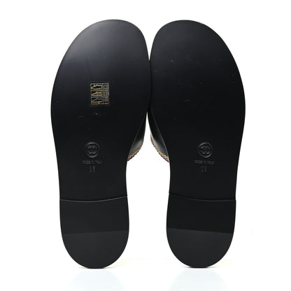 Chanel Calfskin Embroidered CC Sandal Mule 39 Black 5 of 7