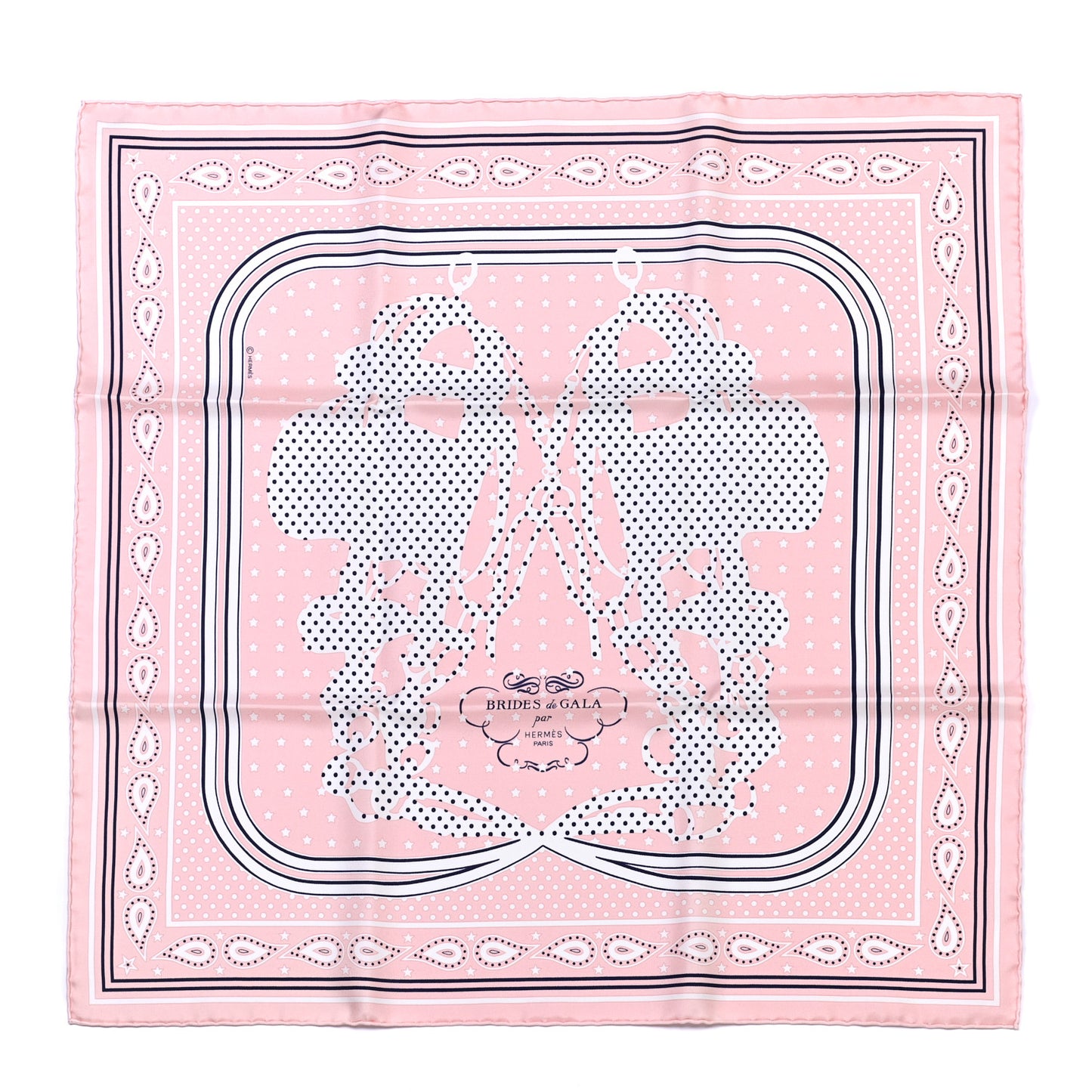 Silk Brides De Gala A Pois Bandana Pocket Square Rose Pale Black White