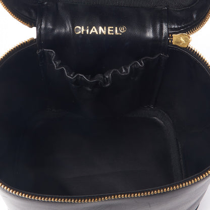 Chanel Calfskin Cosmetic Vanity Bag Black 6 of 8