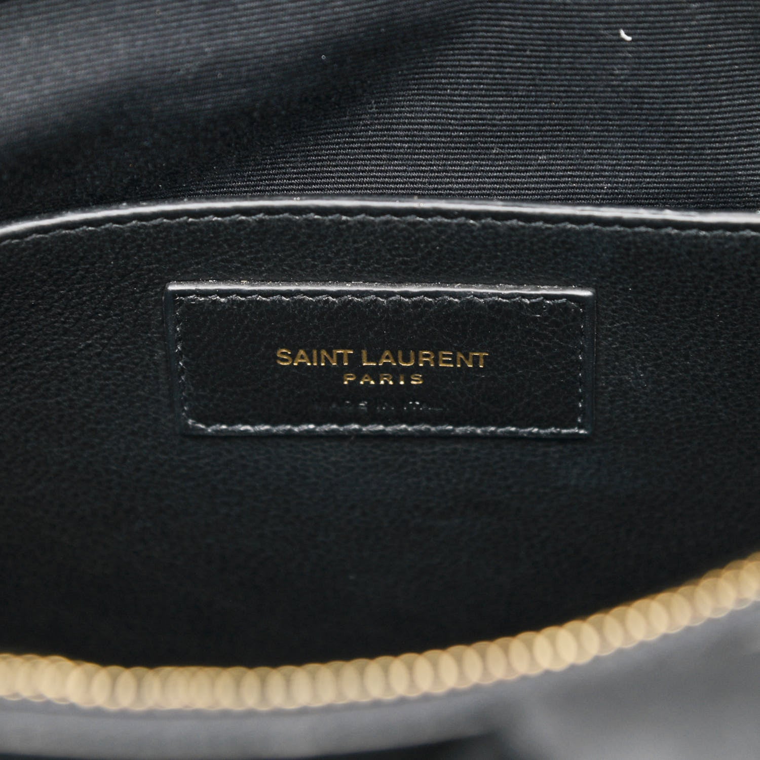 Saint Laurent Sheepskin Matelasse Chevron Monogram Large College Satchel Black 6 of 11