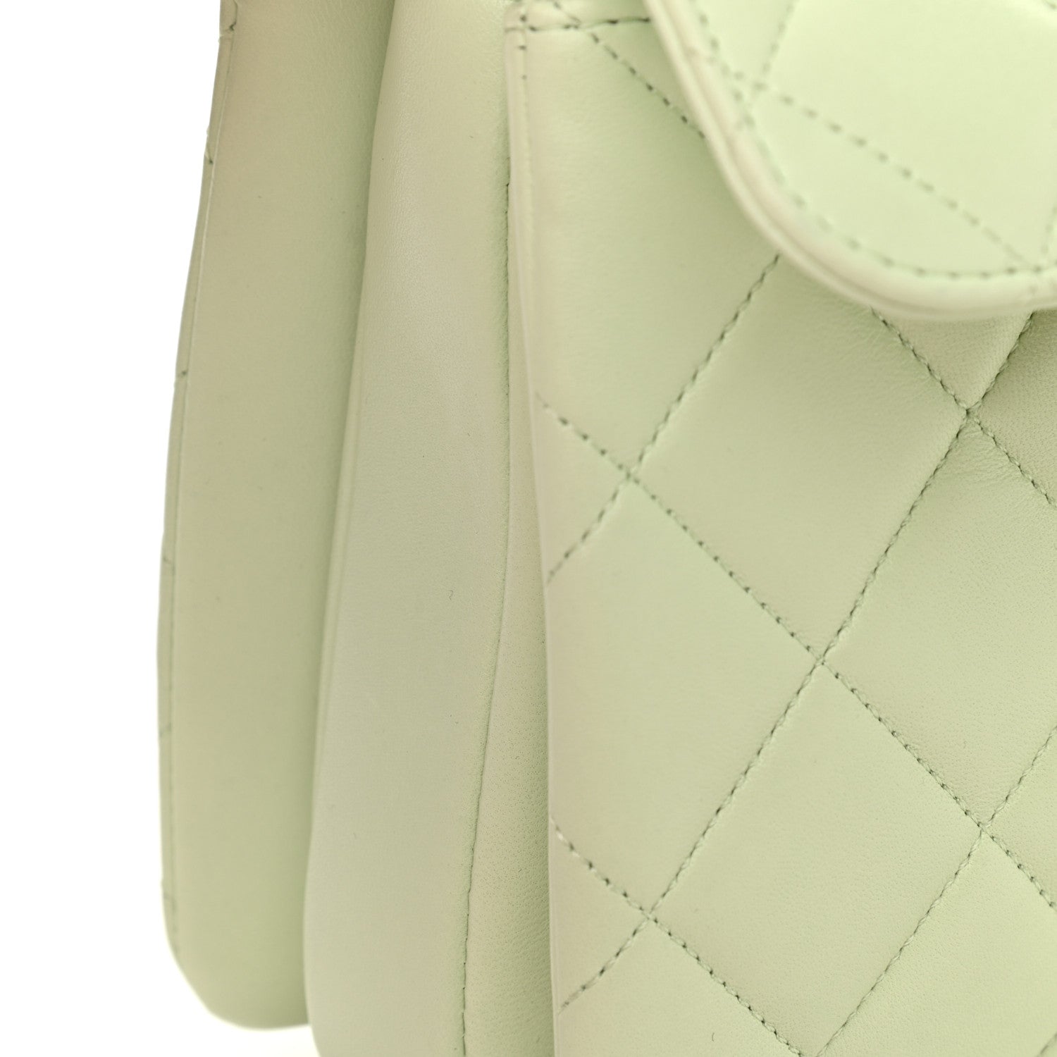 Chanel Lambskin Quilted Small Trendy CC Flap Dual Handle Bag Sea Green 12 of 12