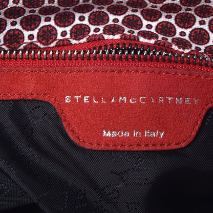 Stella McCartney Cotton Canvas Printed Big Falabella Tote Red 6 of 9