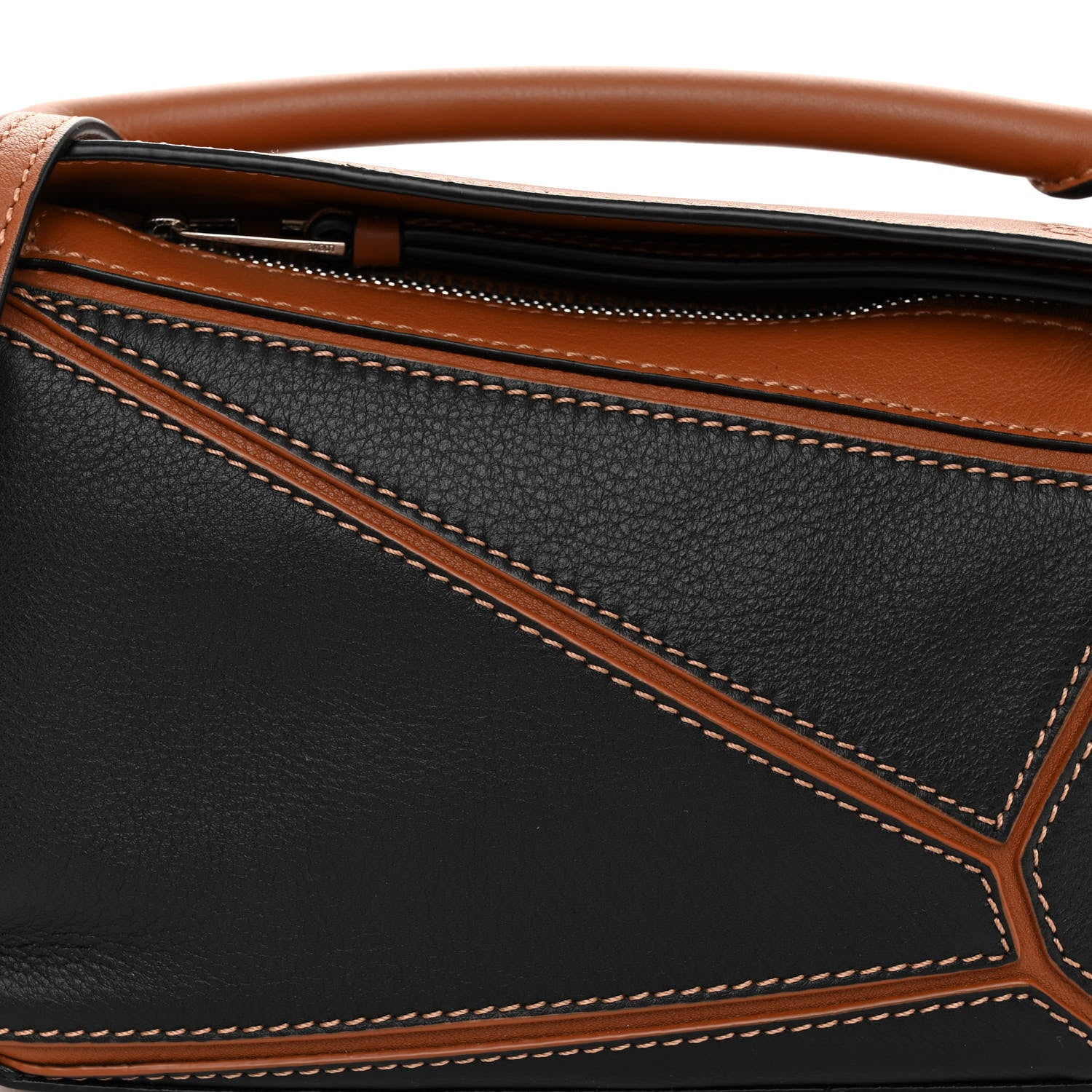 Loewe Calfskin Mini Puzzle Bag Tan Black 7 of 9