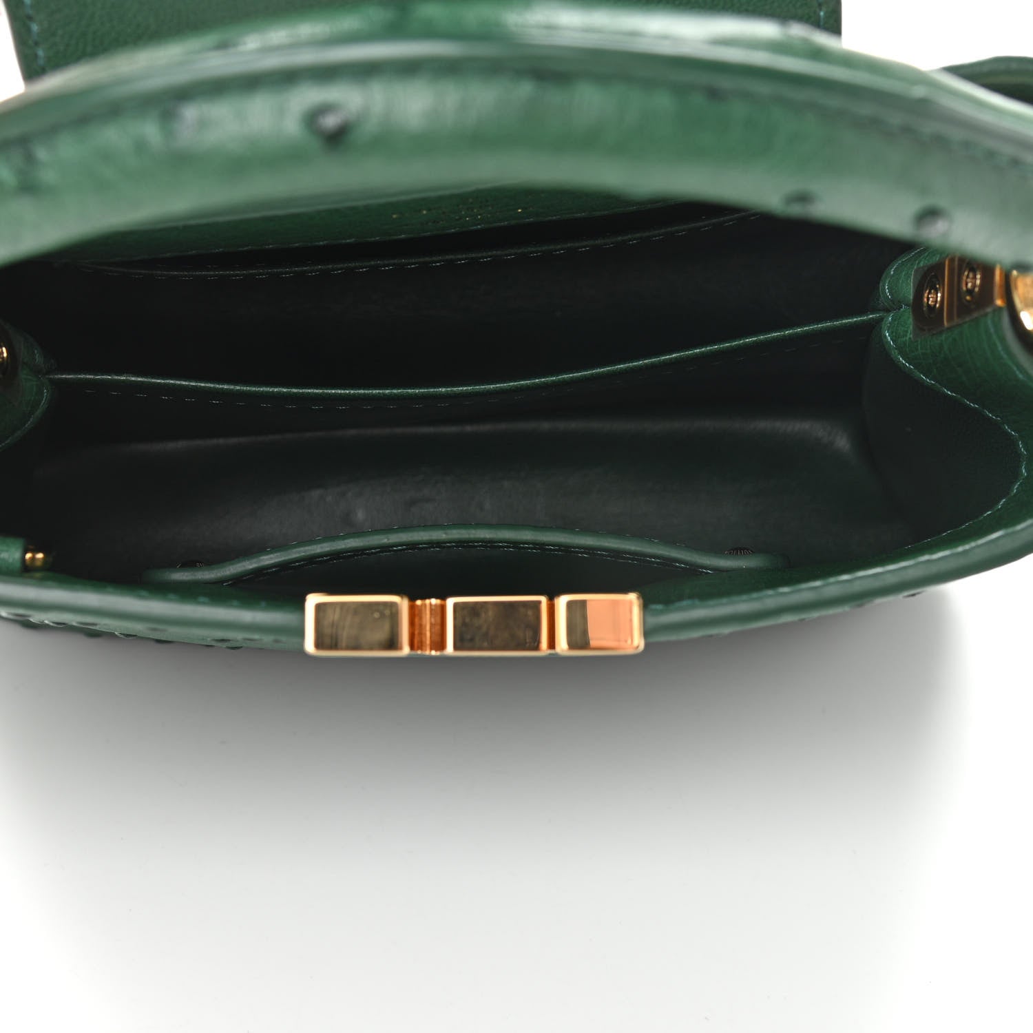 Louis Vuitton Ostrich Capucines Mini Mint 5 of 10
