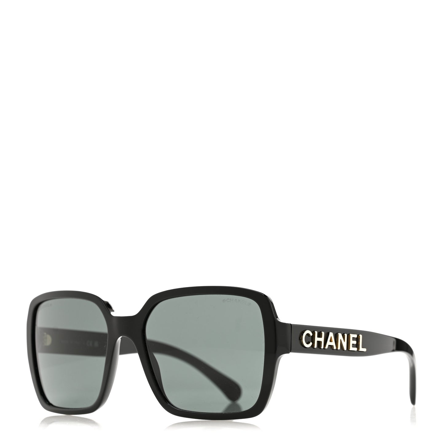 Acetate Polarized Square Sunglasses 5408 Black