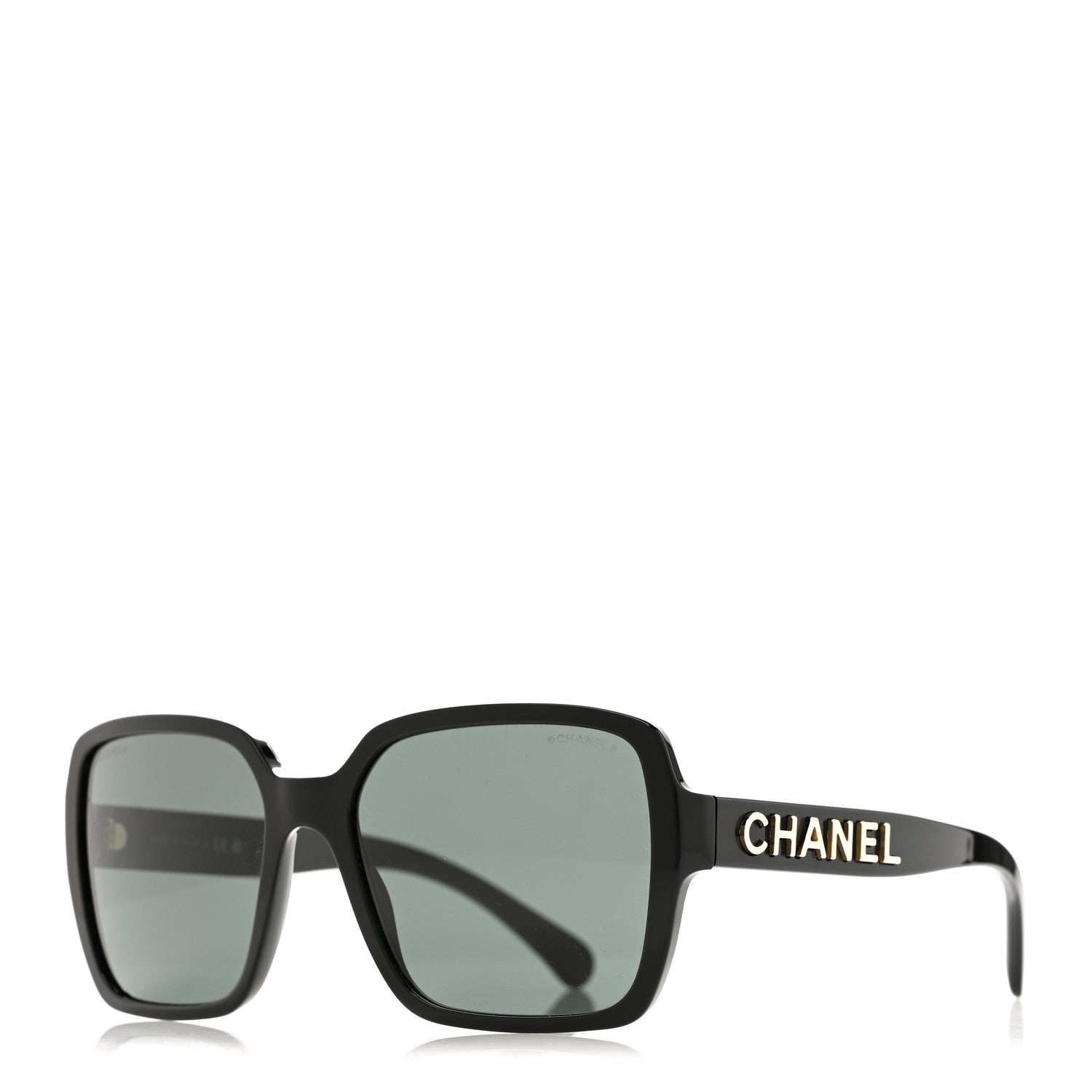 Chanel Acetate Polarized Square Sunglasses 5408 Black 1 of 8