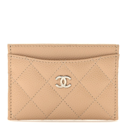 Chanel Caviar Quilted Card Holder Beige 1 of 8