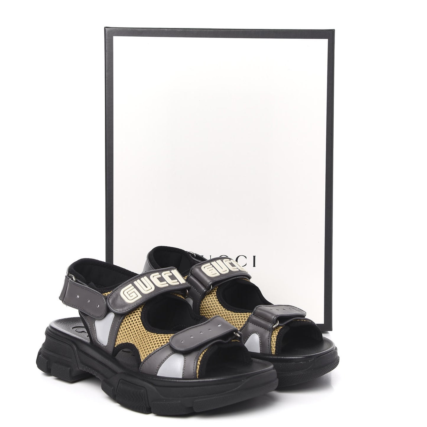 X SEGA Nappa Mesh Mens Aguru Sandals 9 Loess Black