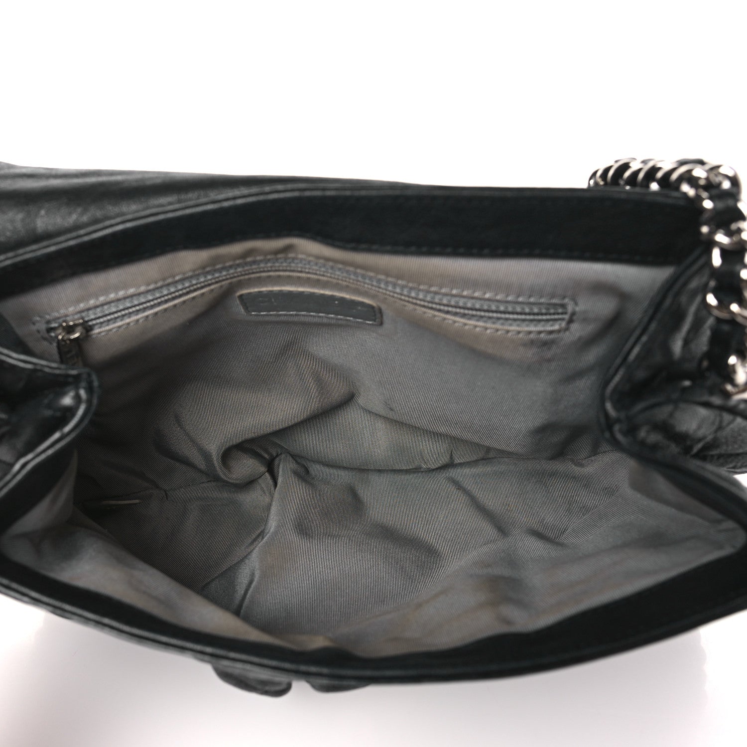 Chanel Washed Lambskin Quilted Chain Around Flap Black 5 of 9