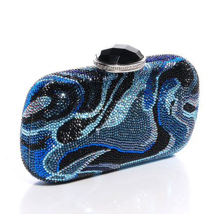 Judith Leiber Swarovski Crystal New Soap Dish Clutch Indigo 3 of 7