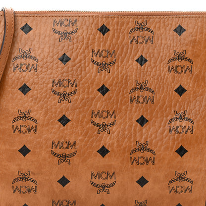 MCM Visetos Medium Crossbody Pouch Cognac 7 of 15
