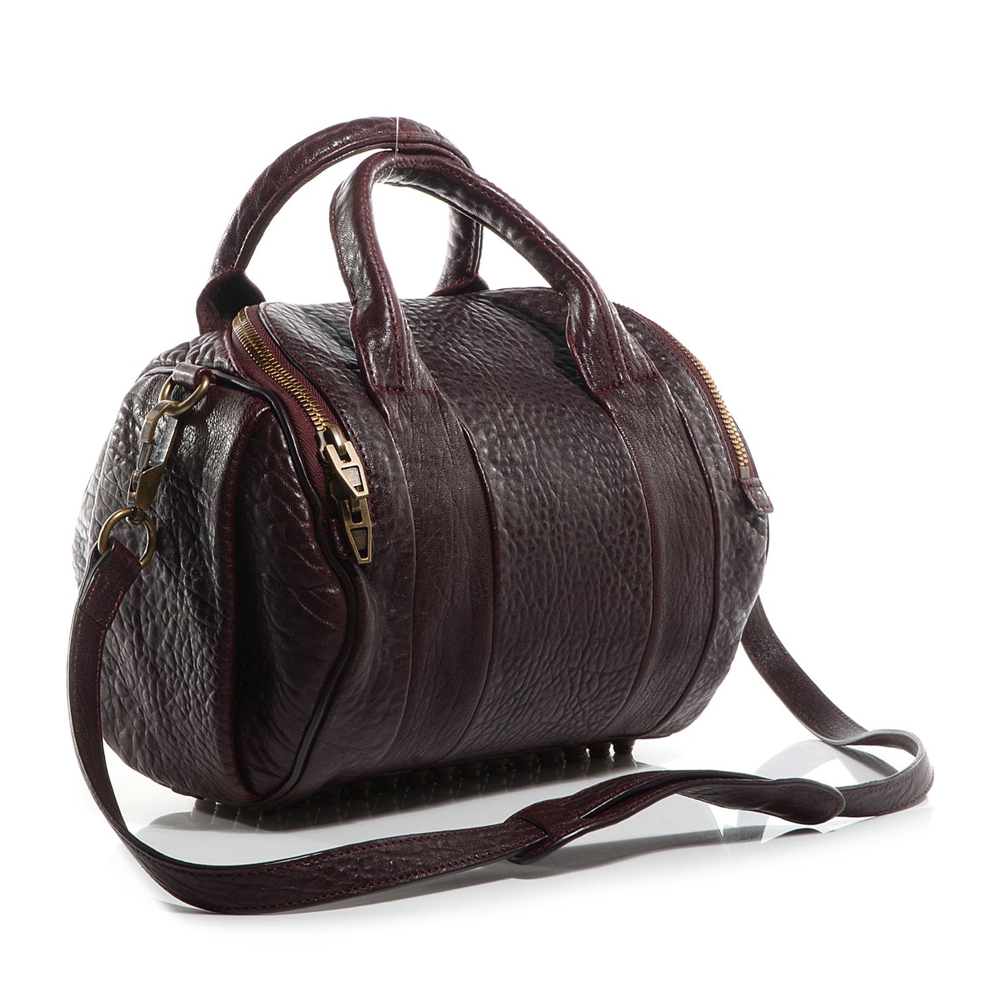 Pebbled Lambskin Rockie Beet w Antique Brass Hardware