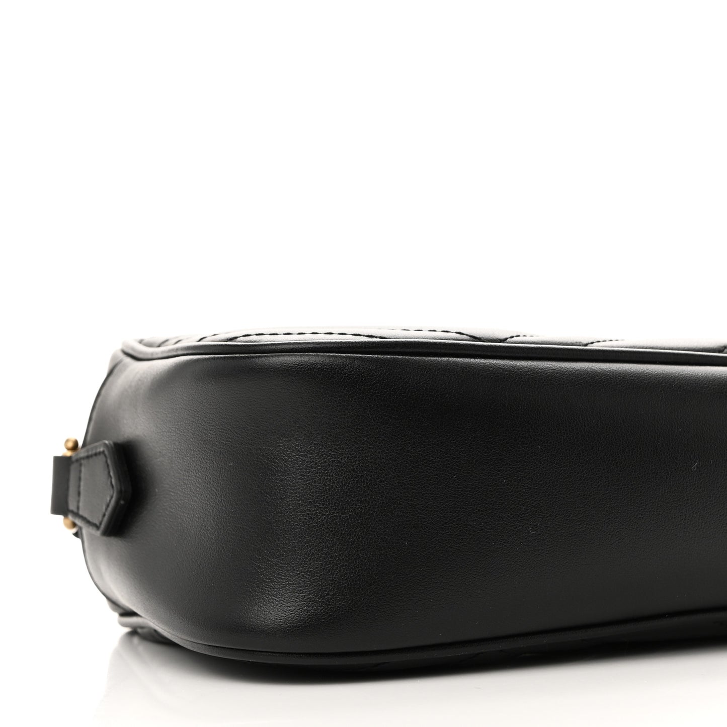 Calfskin Matelasse Small GG Marmont Chain Shoulder Bag Black