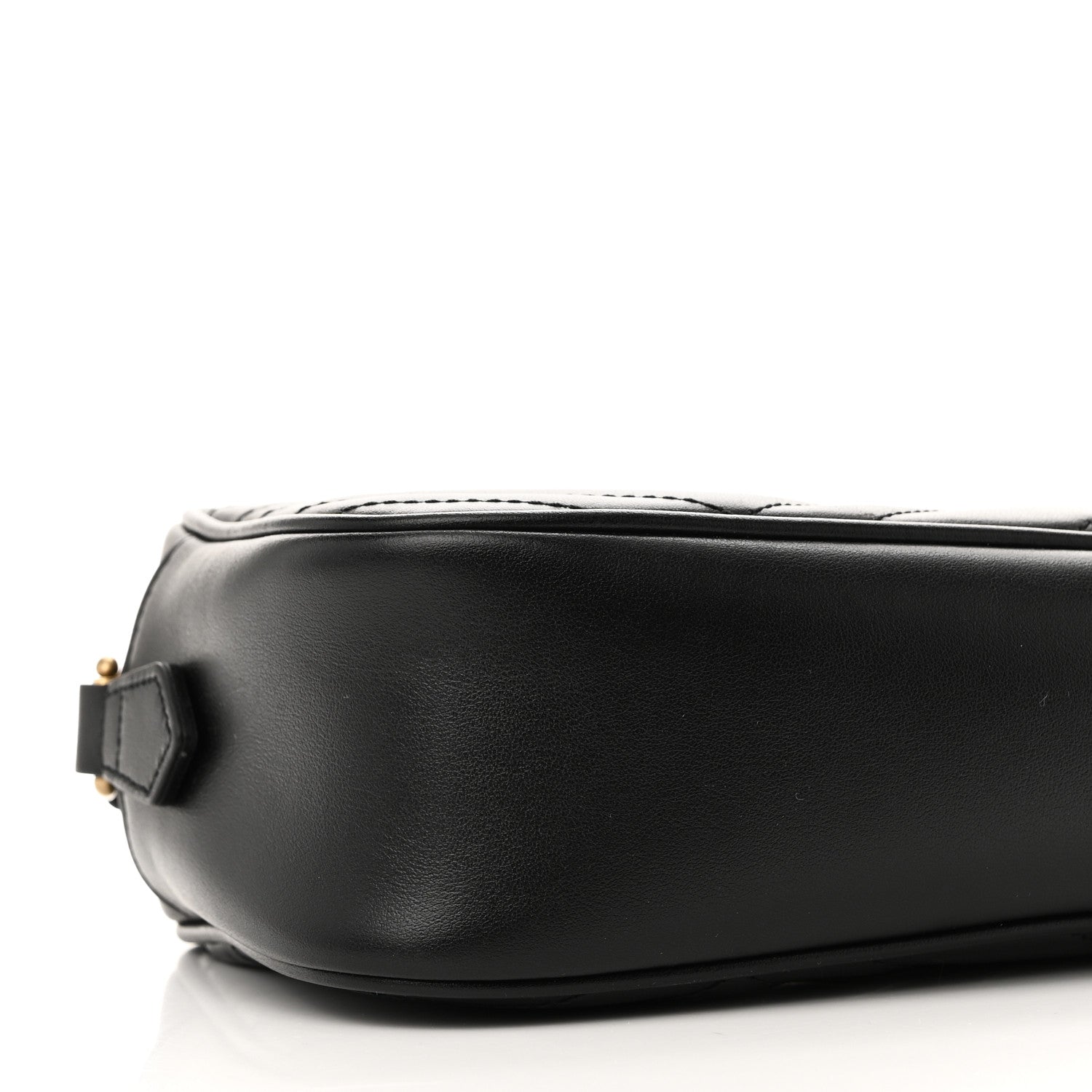 Gucci Calfskin Matelasse Small GG Marmont Chain Shoulder Bag Black 9 of 10