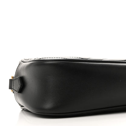 Gucci Calfskin Matelasse Small GG Marmont Chain Shoulder Bag Black 9 of 10