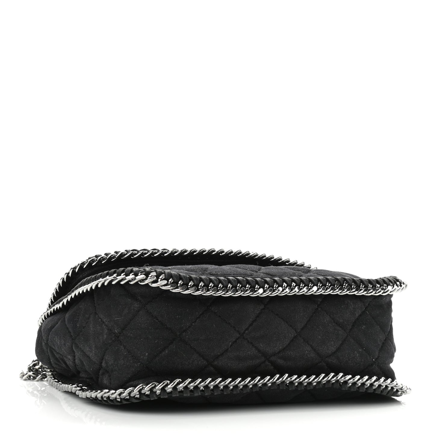 Shaggy Deer Quilted Falabella Shoulder Bag Black