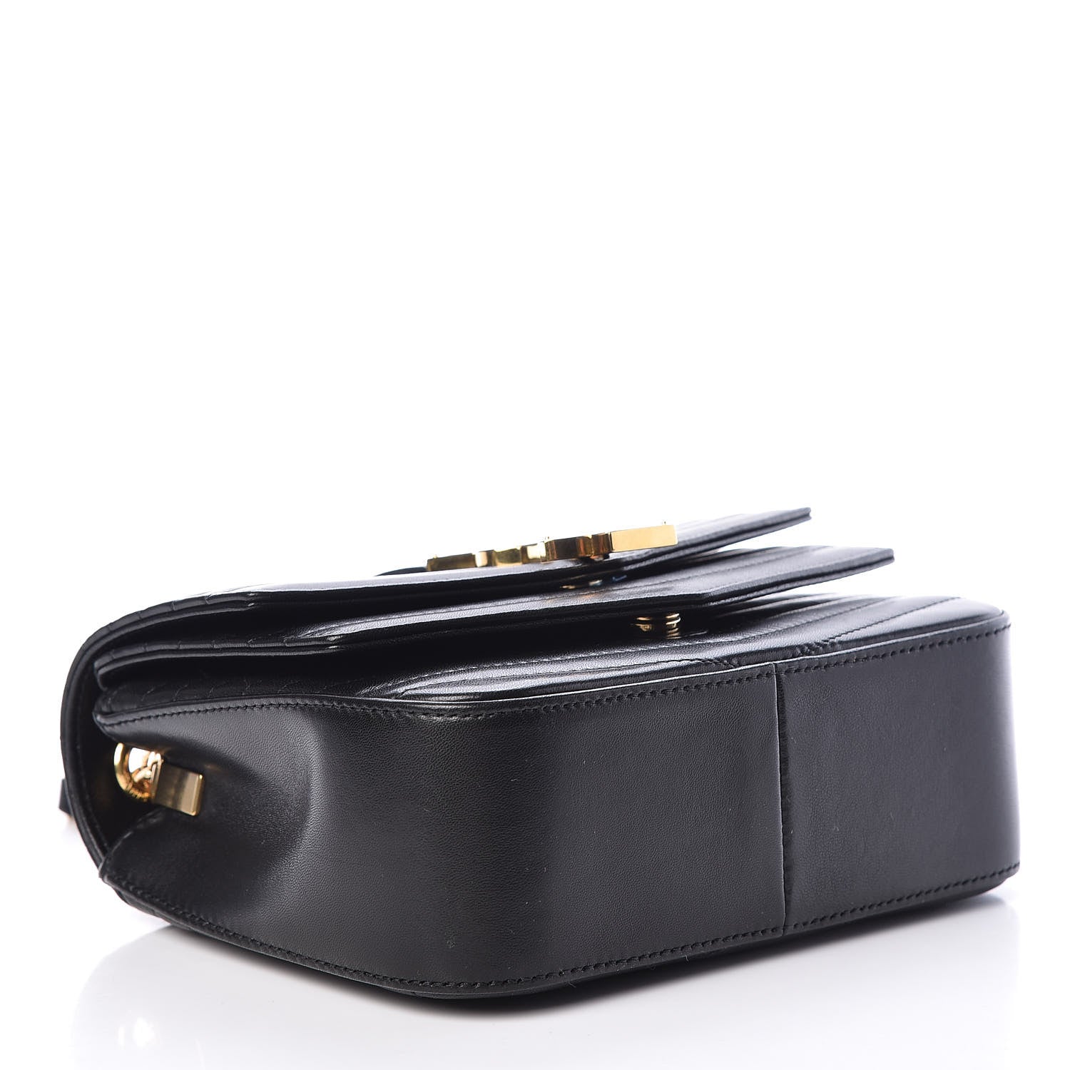 Saint Laurent Lambskin Matelasse Chevron Monogram Small Sulpice Bag Black 4 of 11