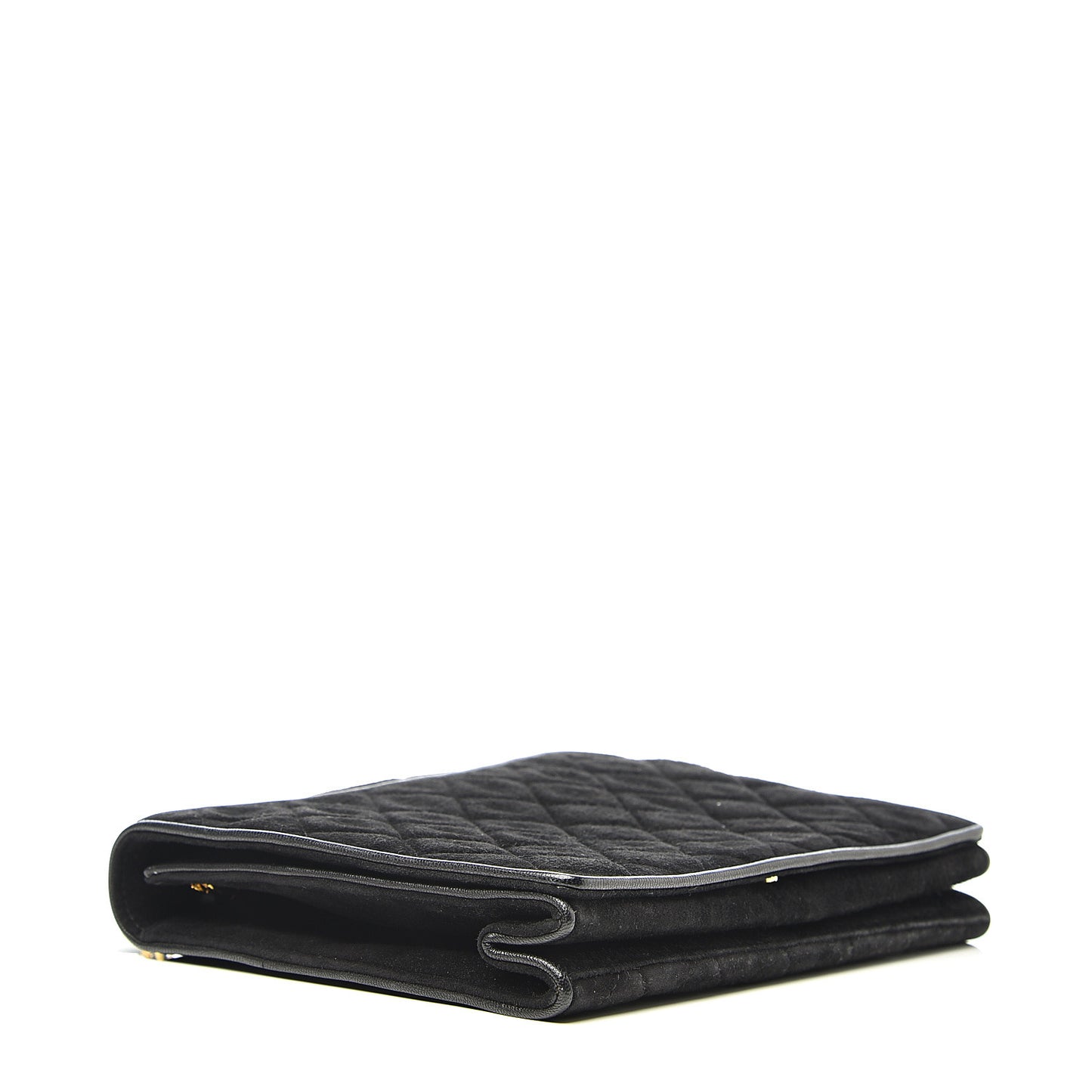 Suede Quilted Small Flap Bag Black