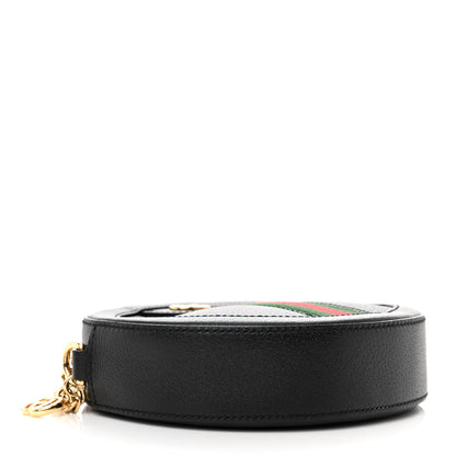Gucci Grained Calfskin Web Mini Ophidia Round Shoulder Bag Black 4 of 10