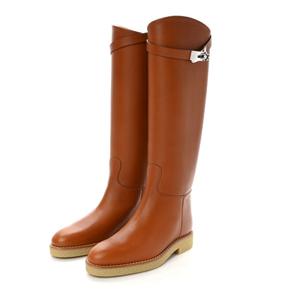 Hermes Calfskin Honey Boots 36 Naturel 3 of 9