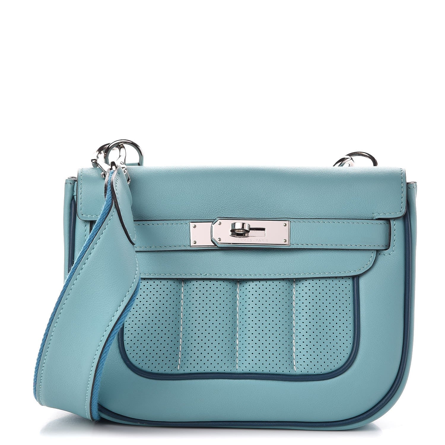 Hermes Veau Swift Mini Sac Berline Bleu Atoll Colvert 1 of 9