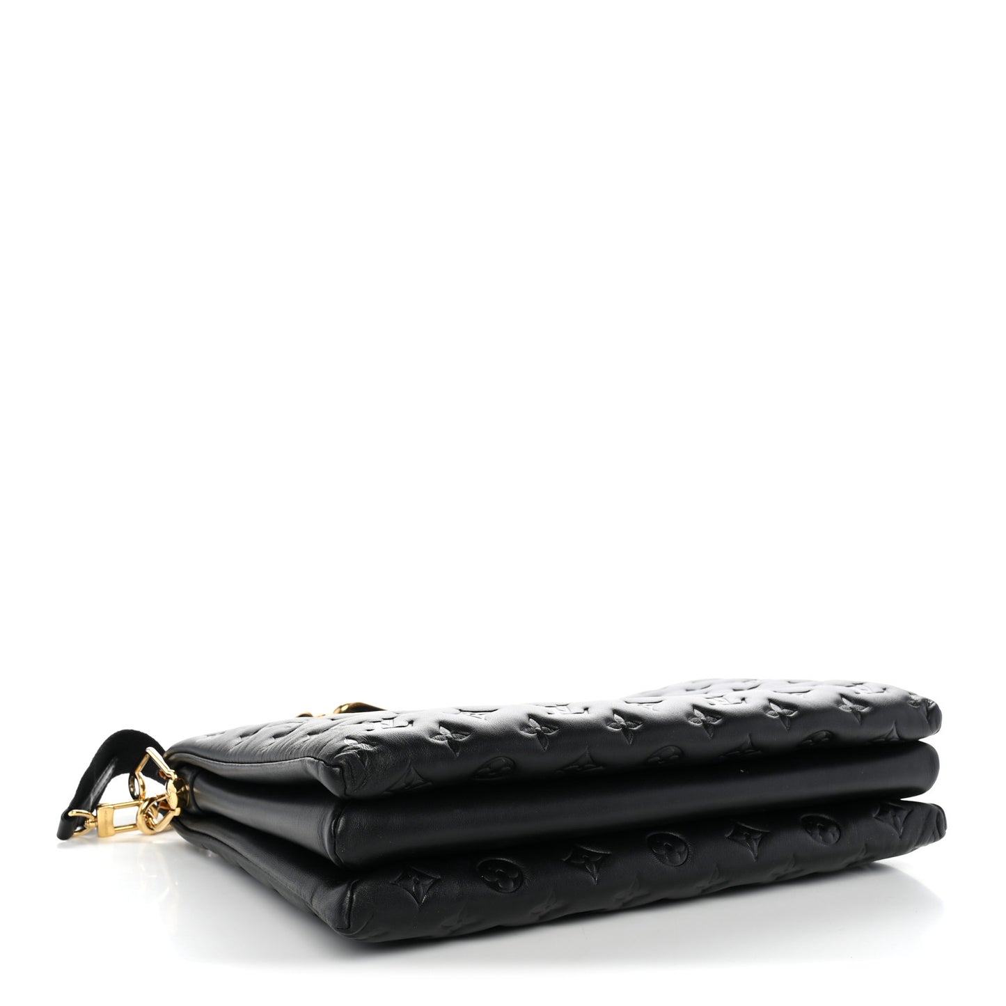 Lambskin Embossed Monogram Coussin MM Black