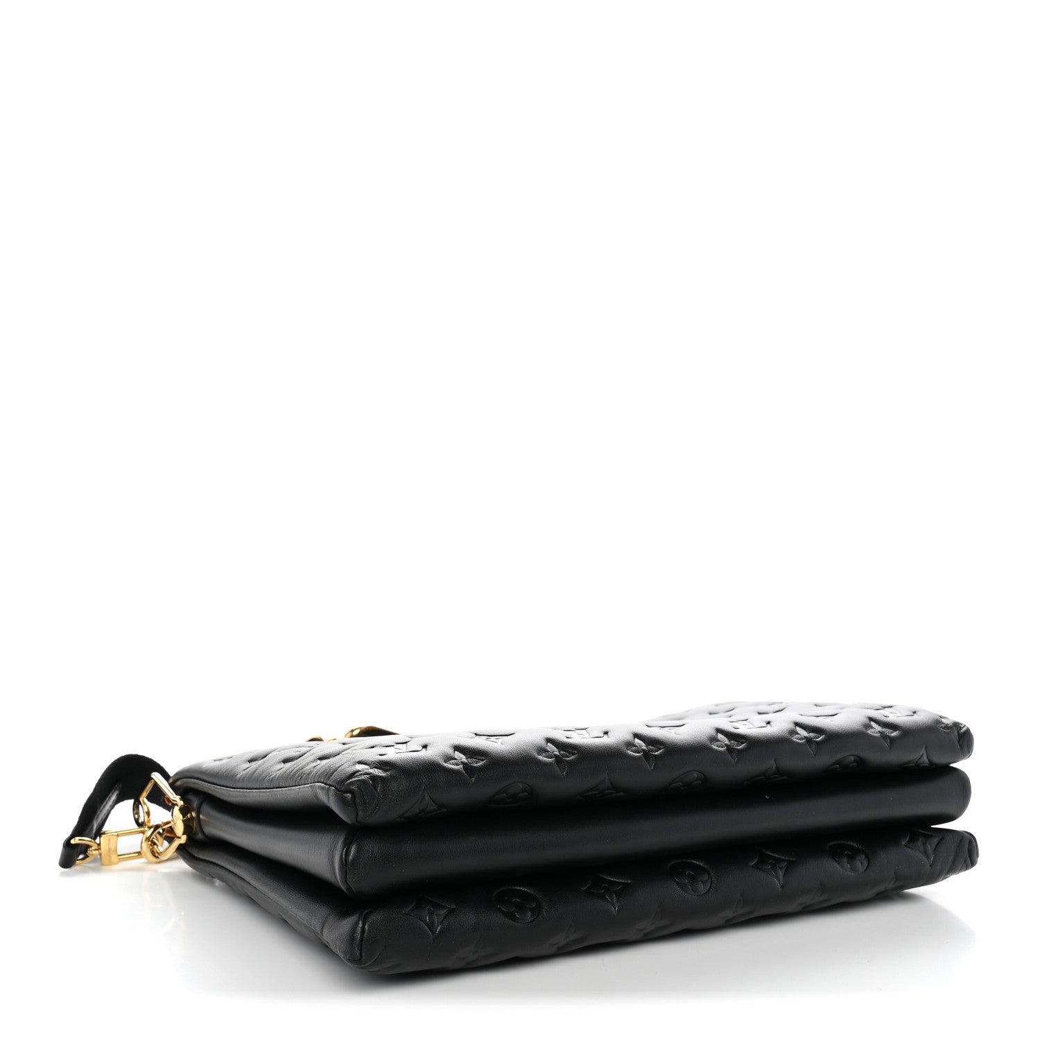 Louis Vuitton Lambskin Embossed Monogram Coussin MM Black 4 of 10