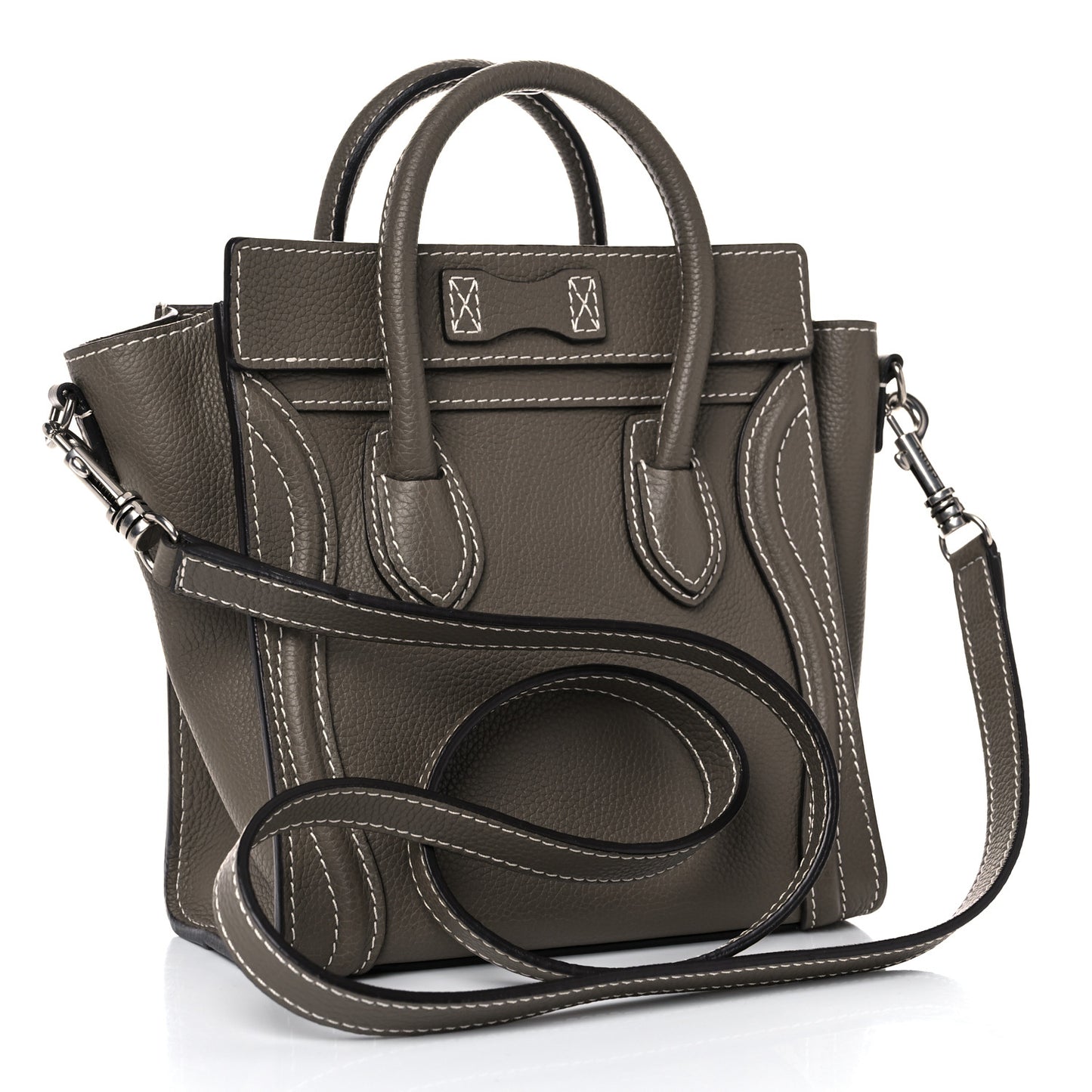 Drummed Calfskin Nano Luggage Souris