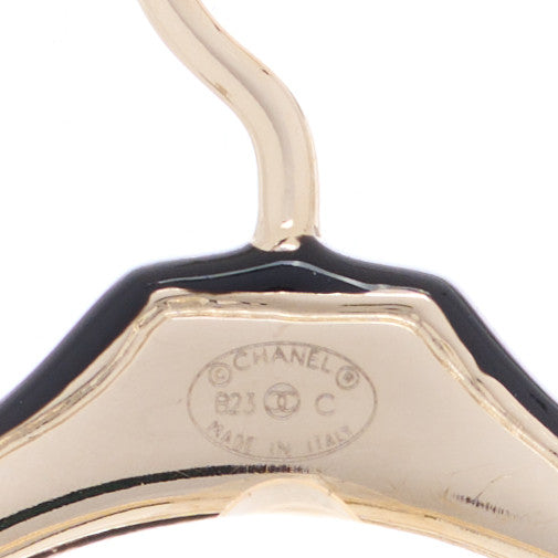 Crystal Gripoix CC Charms Hanger Brooch Gold