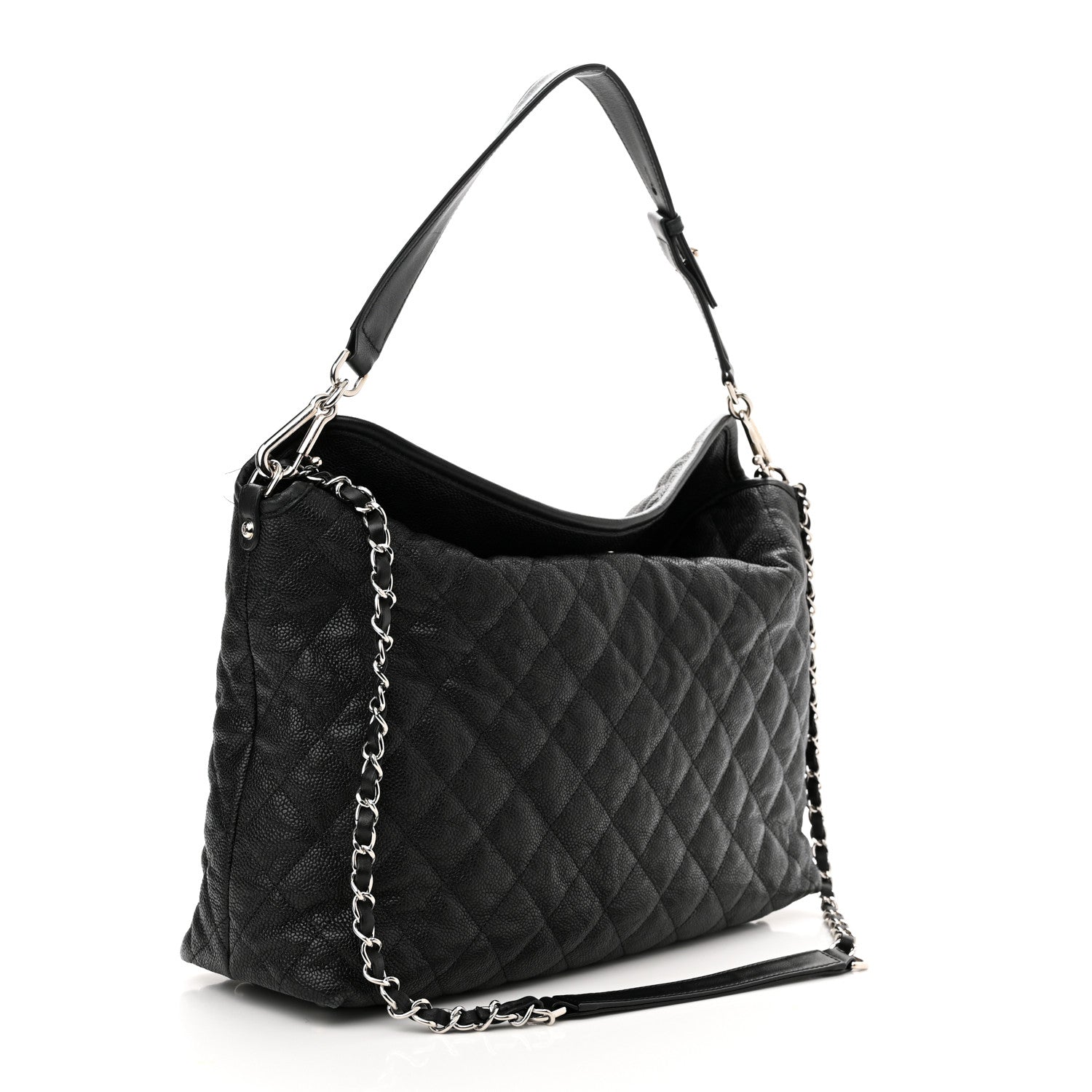 Chanel Caviar Quilted French Riviera Hobo Black 3 of 15