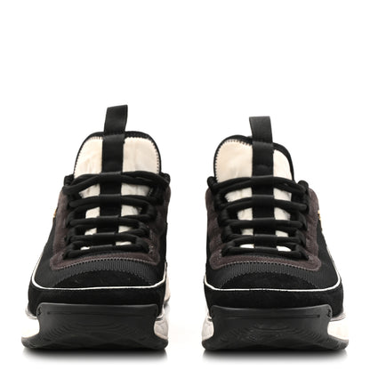 Chanel Fabric Suede CC Sneakers 39 Black 3 of 10