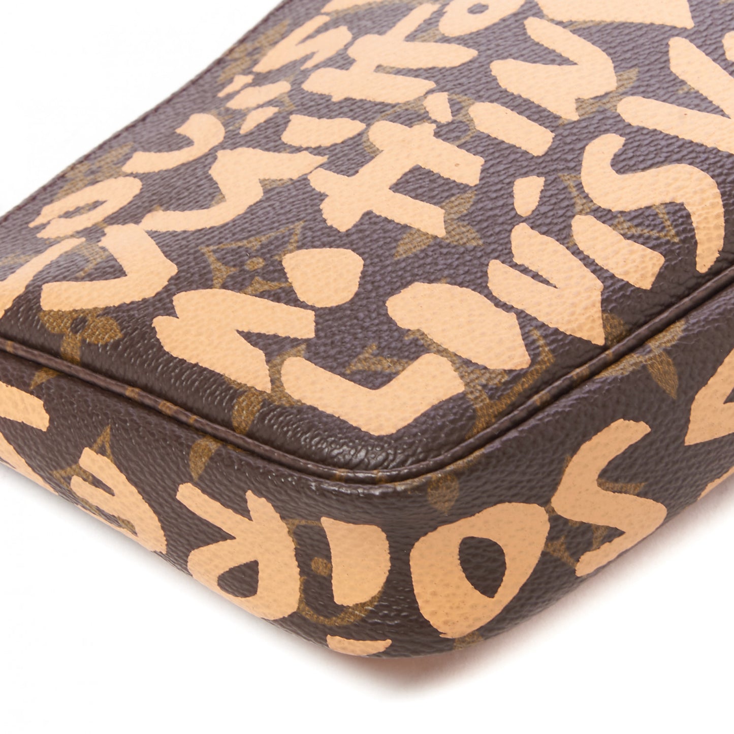 Monogram Graffiti Pochette Accessories Peach