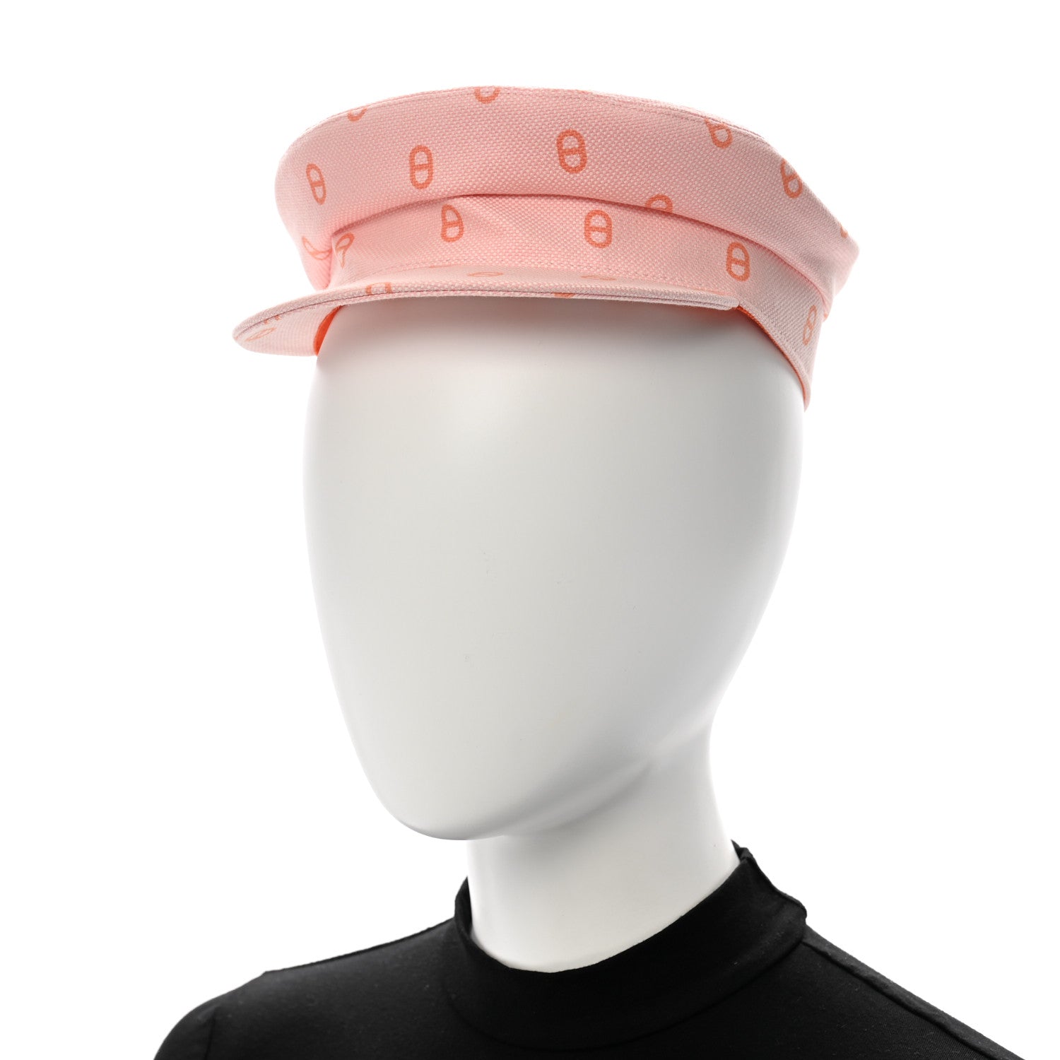 Hermes Canvas Womens Vauban Chaine d'Ancre Cap 56 Rose Pop 2 of 9