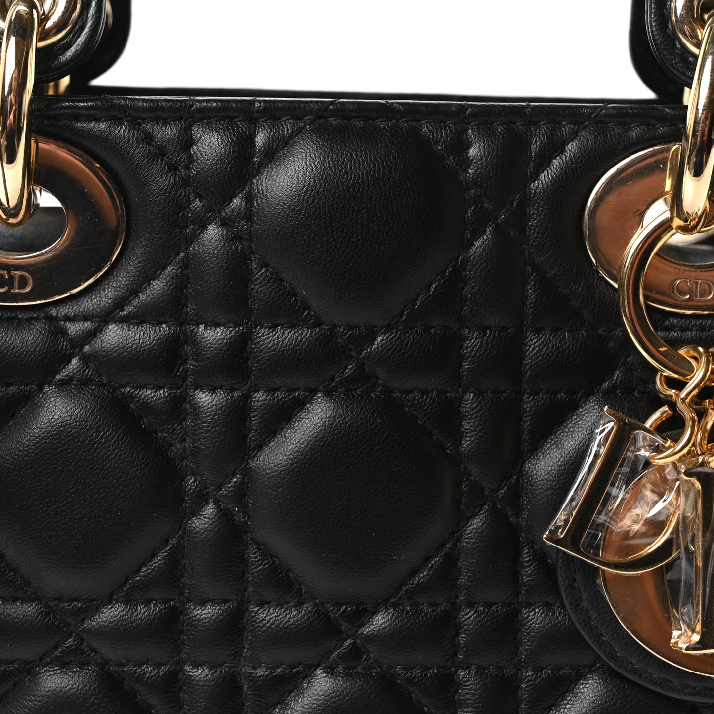 Lambskin Cannage Mini Lady Dior Black