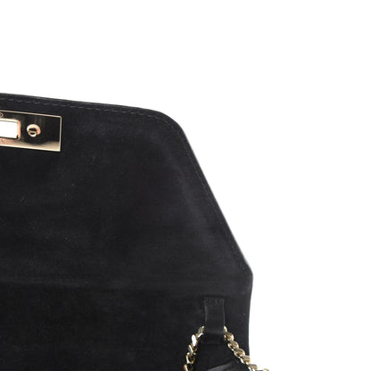 Valentino Garavani Vitello Demilune Chain Clutch Black 11 of 17