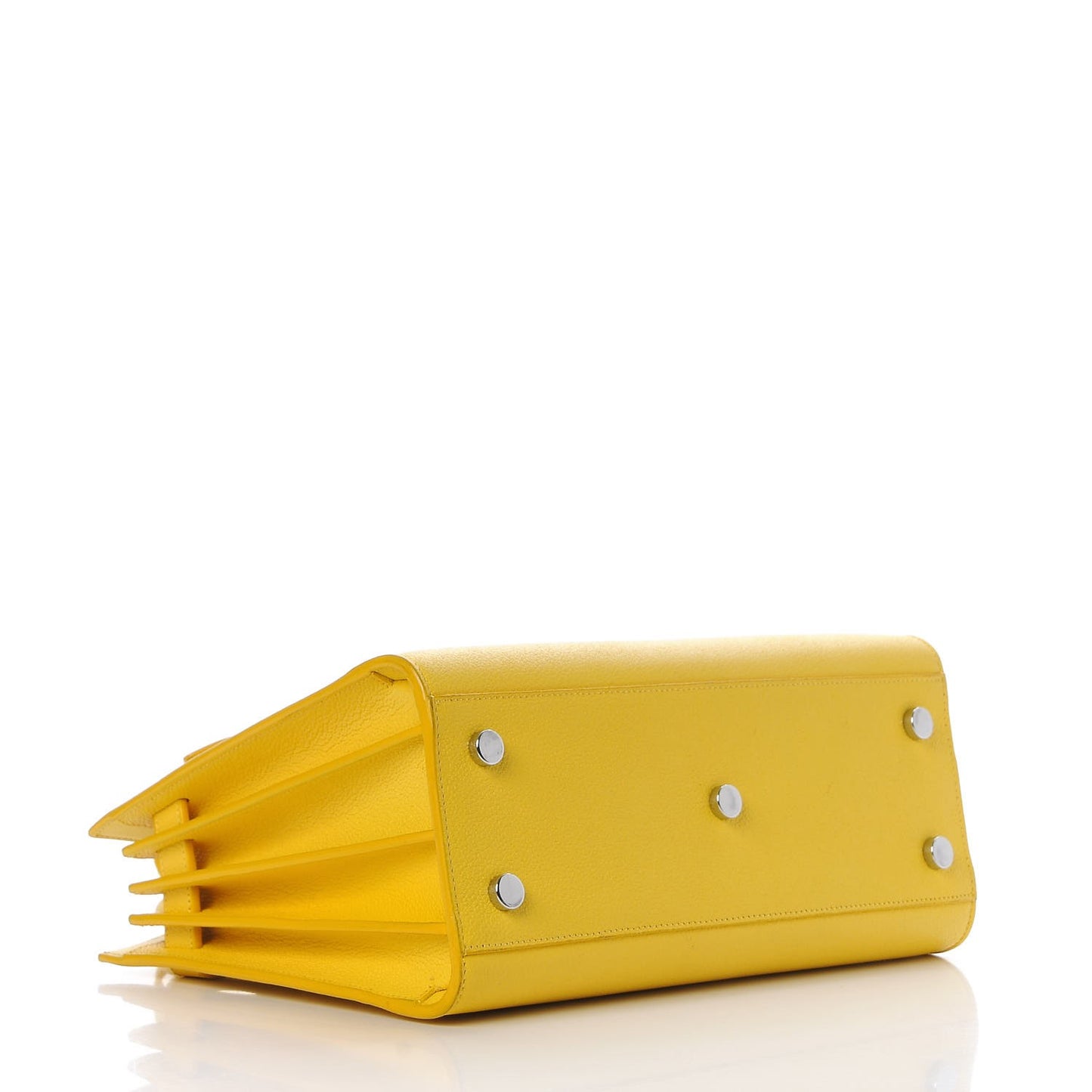 Grained Calfskin Baby Sac De Jour Yellow