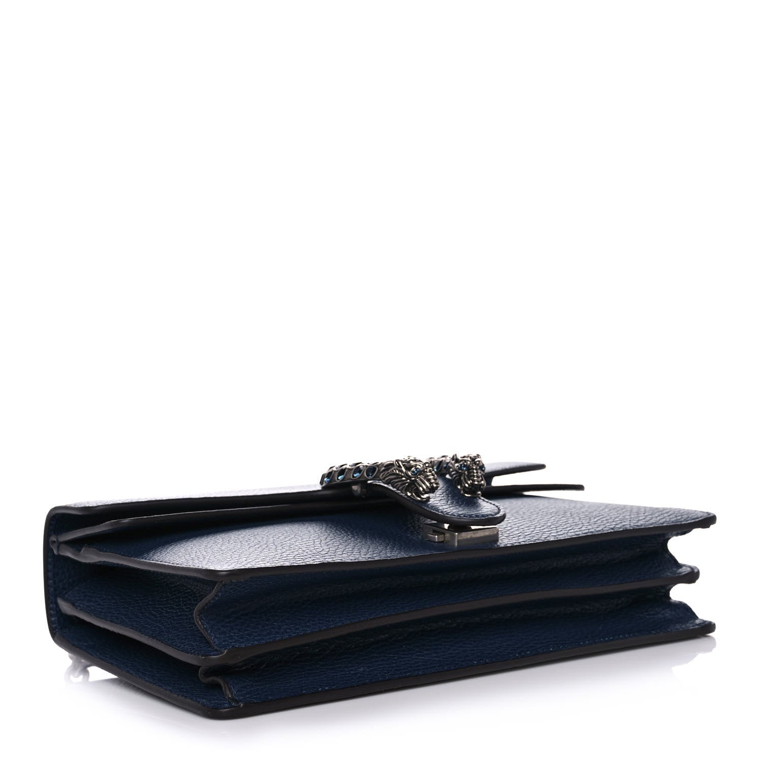 Gucci Dollar Calfskin Crystal Small Dionysus Shoulder Bag Blue Agata Montana Sapphire 4 of 13