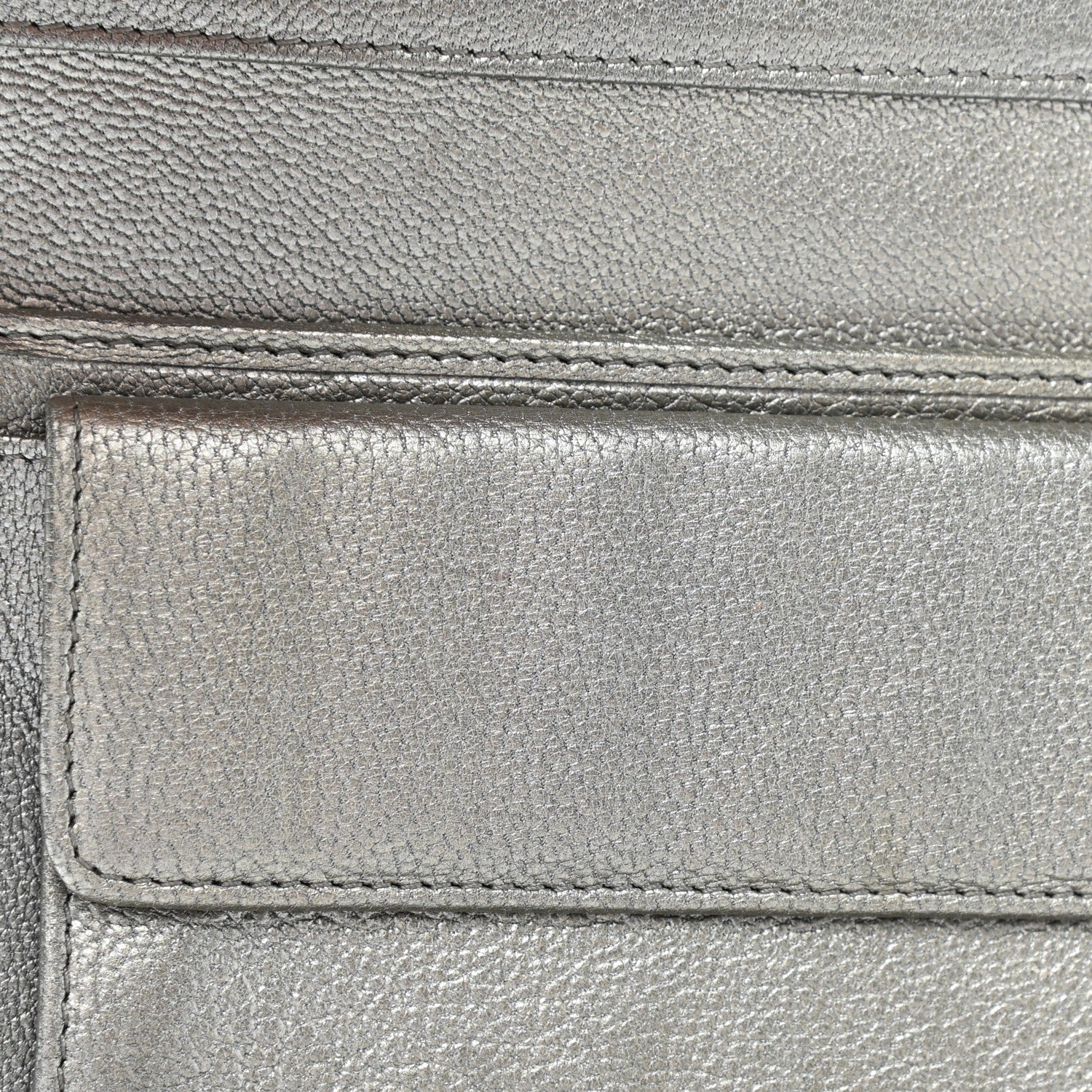 Chanel Metallic Goatskin Large Flap Wallet Silver 8 of 10
