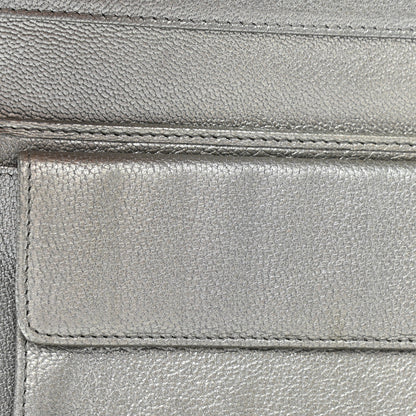 Chanel Metallic Goatskin Large Flap Wallet Silver 8 of 10