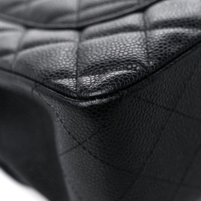 Chanel Caviar Quilted Jumbo Single Flap Black 10 of 19