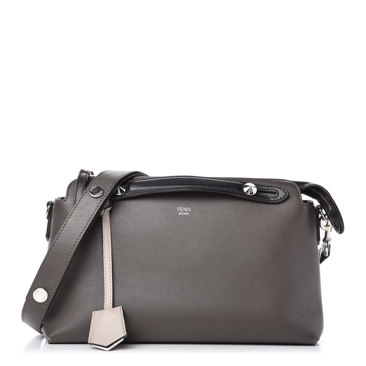 Vitello Dolce 4 Color Medium By The Way Boston Bag Carbone Grigio Polvere Multicolor