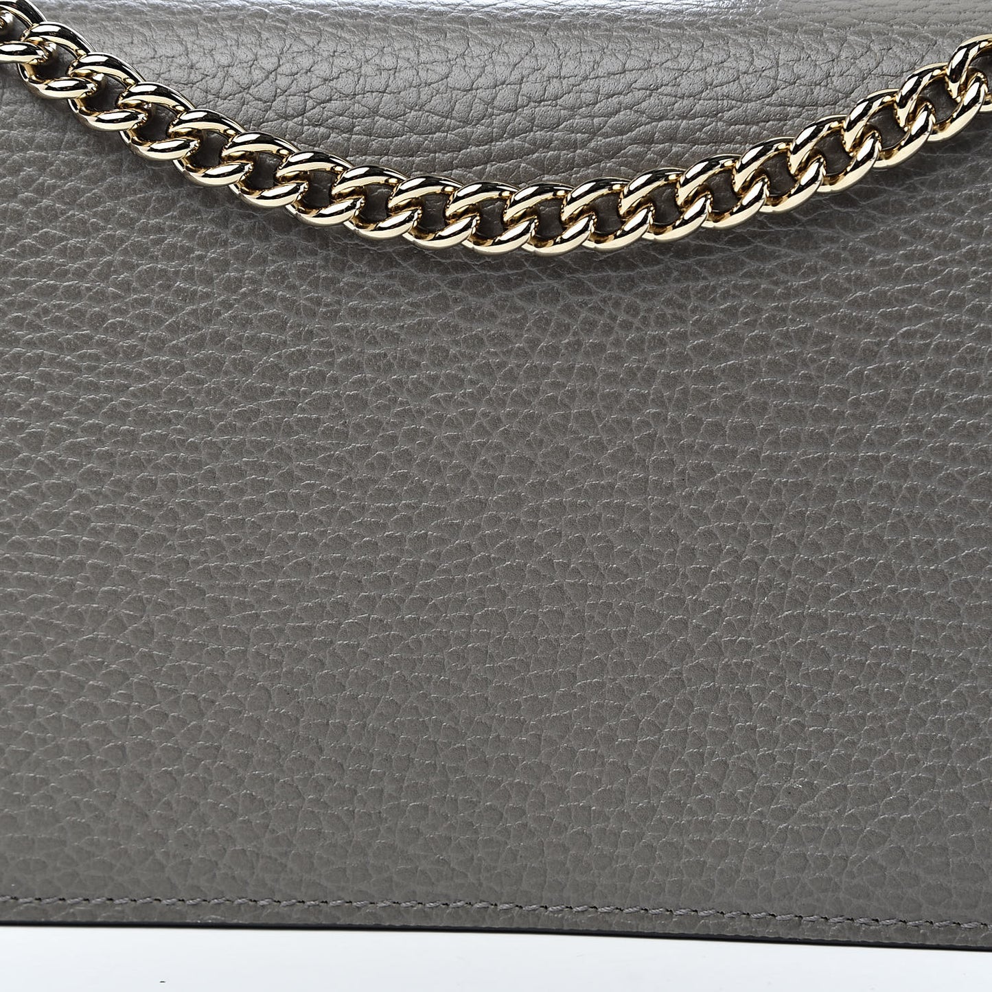 Dollar Calfskin Medium Betty Chain Wallet Loess