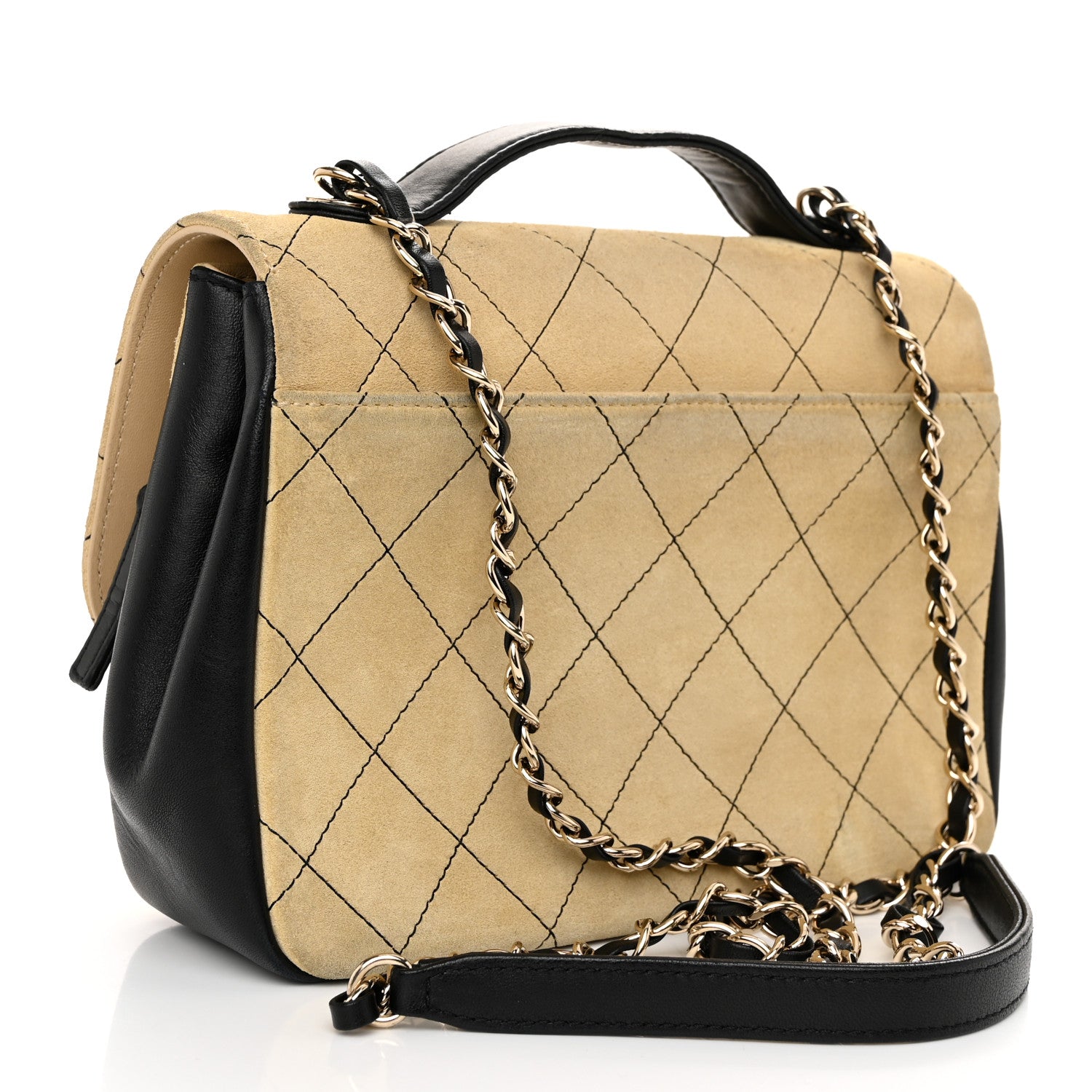 Chanel Suede Calfskin Small Business Affinity Flap Beige 3 of 12