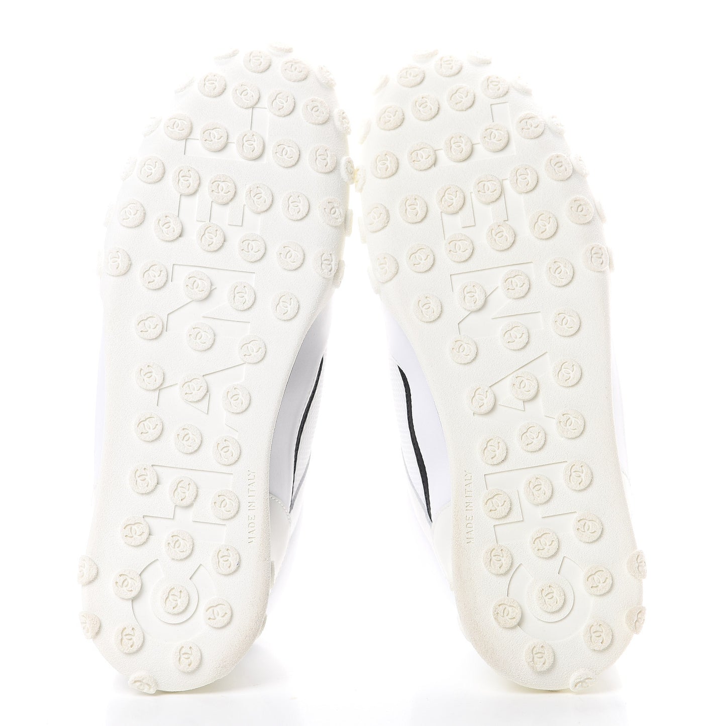 Calfskin Mesh Lycra Womens Logo Sneakers 40.5 White