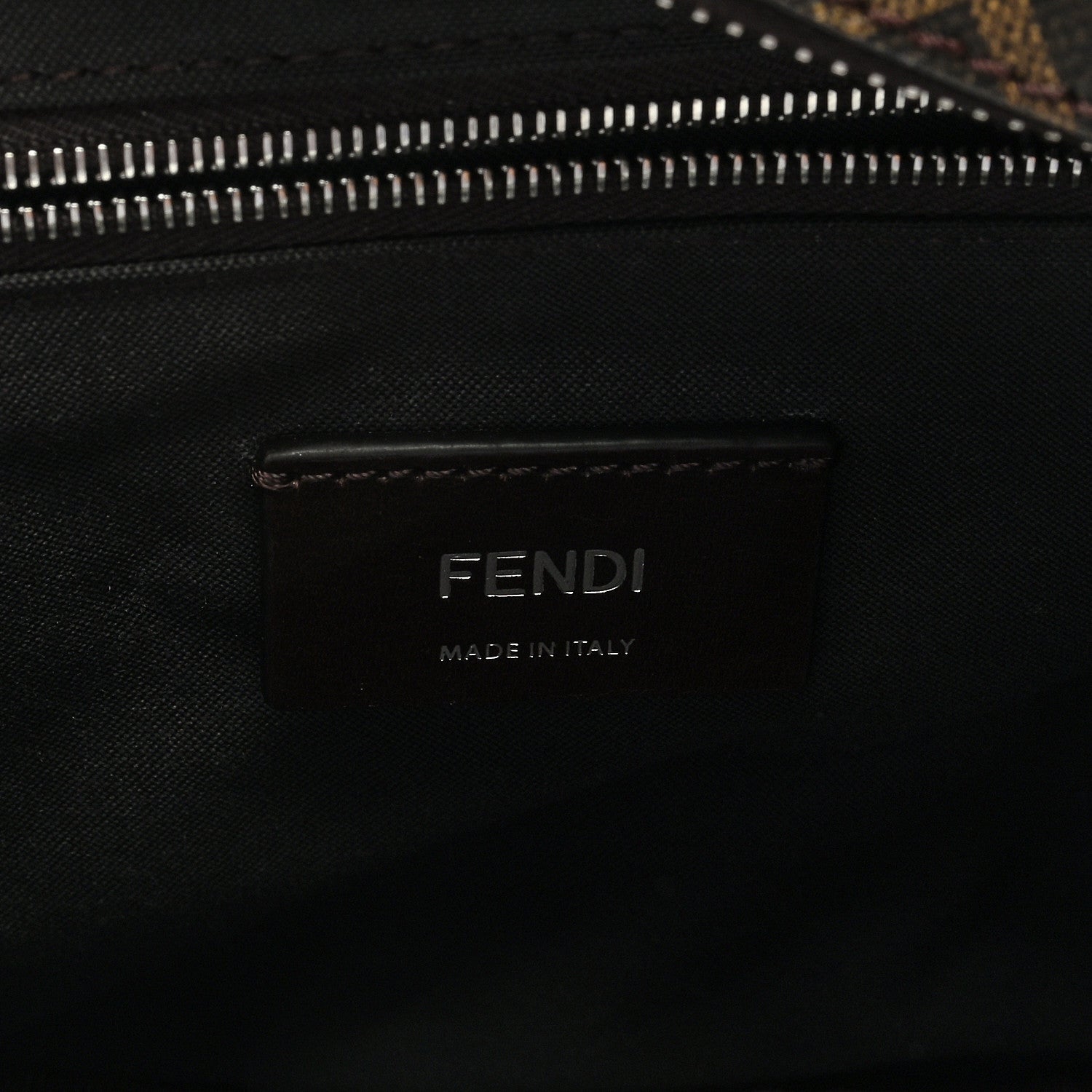 Fendi Glazed Fabric Vitello King FF 1974 Diagonal Belt Bag Tobacco Moro Cuoio 6 of 8