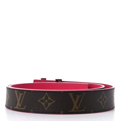 Louis Vuitton Monogram Calfskin 30mm LV Initiales Reversible Belt 85 34 Fuchsia 2 of 4